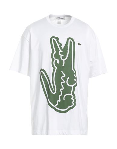 Lacoste X Comme Des Garçons Shirt Man T-shirt White Size Xl Cotton In Green
