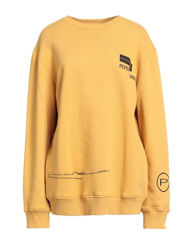 Peuterey Woman Sweatshirt Marigold Size 12 Cotton, Polyester In Yellow