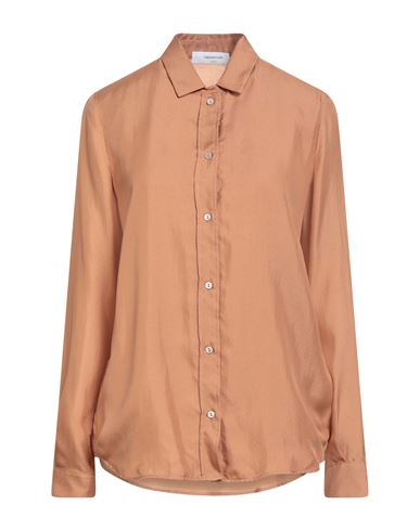 Fabiana Filippi Woman Shirt Camel Size 4 Silk In Brown