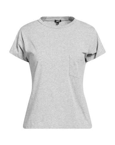Shop Aspesi Woman T-shirt Light Grey Size L Cotton