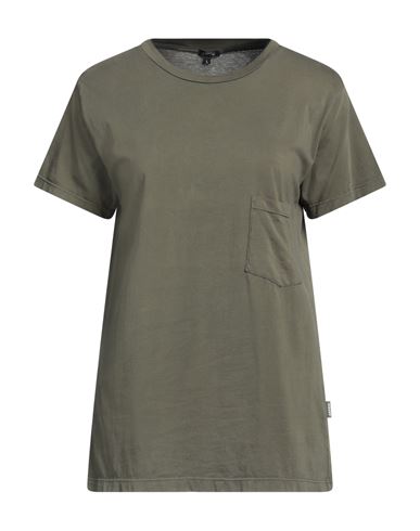 Aspesi Woman T-shirt Military Green Size L Cotton