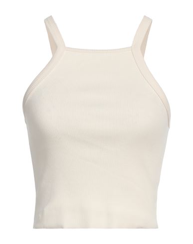 Patrizia Pepe Woman Top Ivory Size 2 Cotton, Elastane
