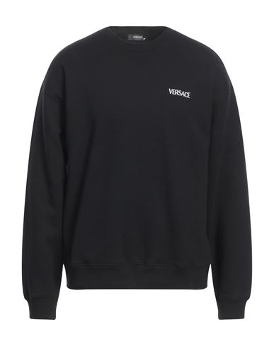 Versace Cotton Sweatshirt In Black
