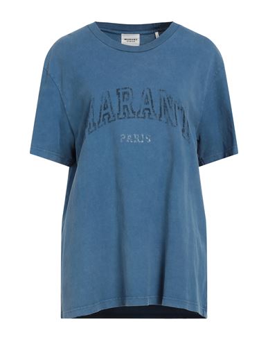 Shop Marant Etoile Marant Étoile Woman T-shirt Slate Blue Size L Cotton