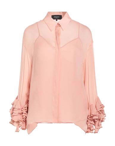 Rochas Woman Shirt Light Pink Size 10 Silk