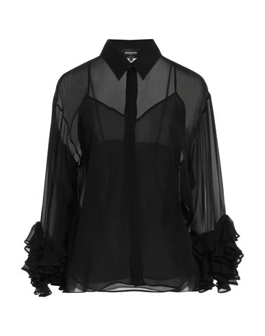 Rochas Woman Shirt Black Size 8 Silk