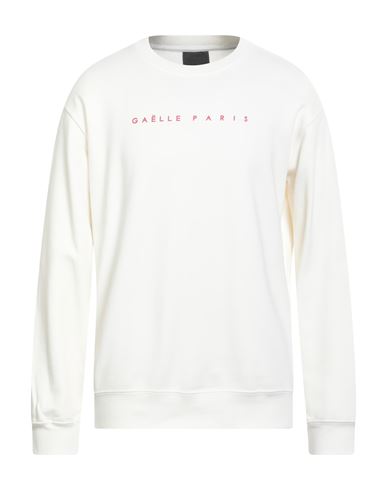 Shop Gaelle Paris Gaëlle Paris Man Sweatshirt Off White Size Xl Cotton, Elastane