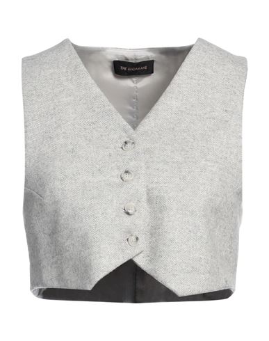 Shop The Andamane Woman Tailored Vest Grey Size 6 Wool, Polyester