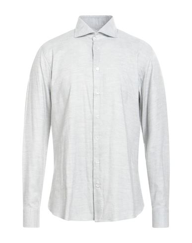 Shop Borriello Napoli Man Shirt Light Grey Size 17 Cotton, Cashmere