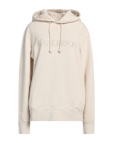 Jw Anderson Woman Sweatshirt Beige Size L Cotton, Elastane In Beige