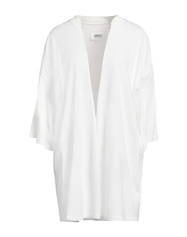 Mm6 Maison Margiela Woman T-shirt White Size M Cotton, Polyester