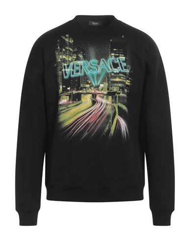 Shop Versace Man Sweatshirt Black Size L Cotton