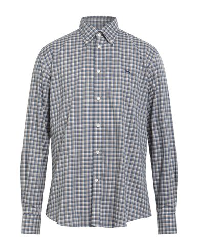 Harmont & Blaine Man Shirt Slate Blue Size Xl Cotton In Multi