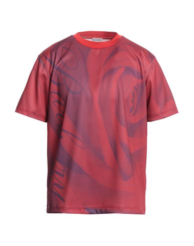 Shop Burberry Man T-shirt Red Size M Polyester, Polyamide, Elastane