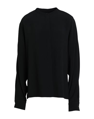 Jil Sander Woman Shirt Black Size 6 Viscose, Acetate In Black