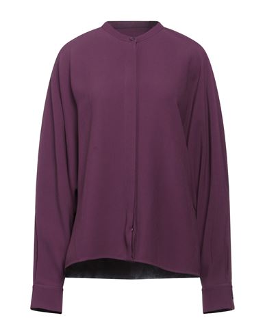 Jil Sander Woman Shirt Dark Purple Size 6 Viscose, Acetate In Purple