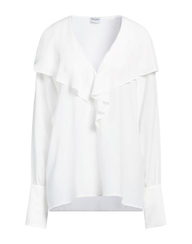 Shop Rue Du Bac Woman Top White Size 8 Acetate, Silk