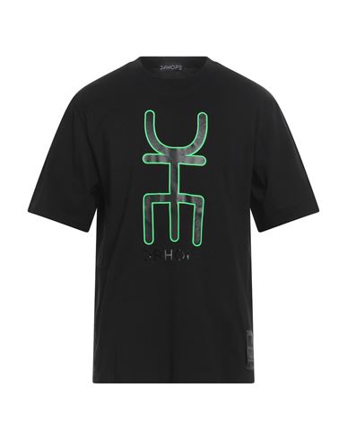 Drhope Man T-shirt Black Size M Cotton In Green
