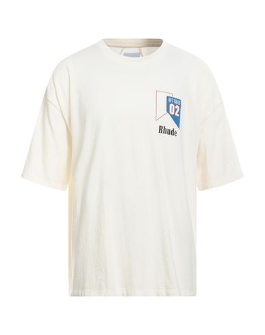 Rhude Man T-shirt Cream Size S Cotton In Neutral
