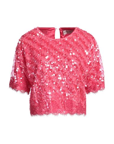 Ermanno Firenze Woman Top Fuchsia Size 8 Polyester, Cotton, Polyamide In Pink