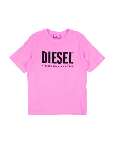 Diesel Toddler Boy T-shirt Fuchsia Size 6 Cotton In Pink