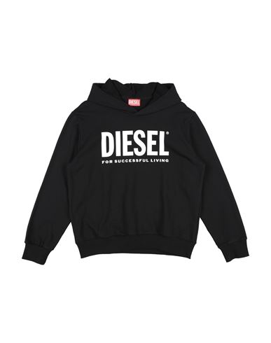 Diesel Toddler Boy Sweatshirt Black Size 6 Cotton, Elastane In Black