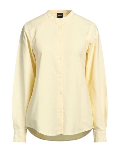 Aspesi Woman Shirt Yellow Size 4 Cotton