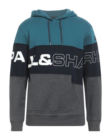 Paul & Shark Man Sweatshirt Deep Jade Size L Cotton In Multi