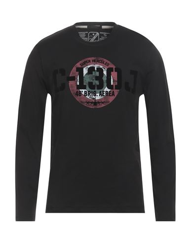 Aeronautica Militare Man T-shirt Black Size M Cotton
