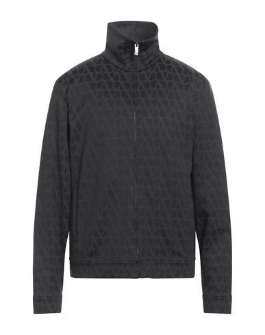 Valentino Garavani Man Sweatshirt Black Size L Polyamide, Cotton