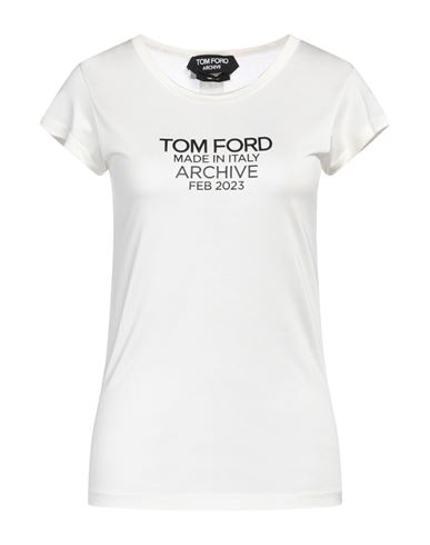 Tom Ford Woman T-shirt White Size 8 Silk