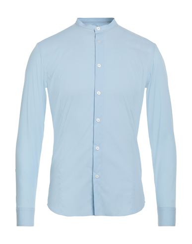 Shop Grey Daniele Alessandrini Man Shirt Sky Blue Size 15 ¾ Cotton, Polyamide, Elastane