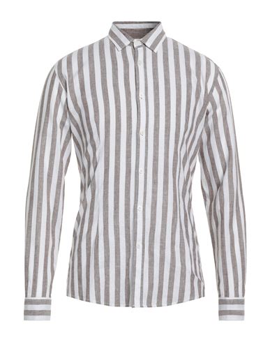 Grey Daniele Alessandrini Man Shirt Grey Size 15 ¾ Linen, Cotton In Gray