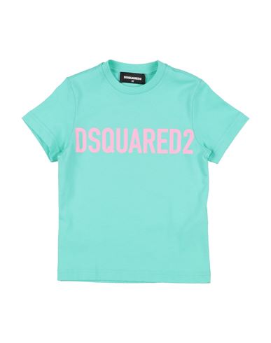 Dsquared2 Toddler T-shirt Turquoise Size 4 Cotton In Blue