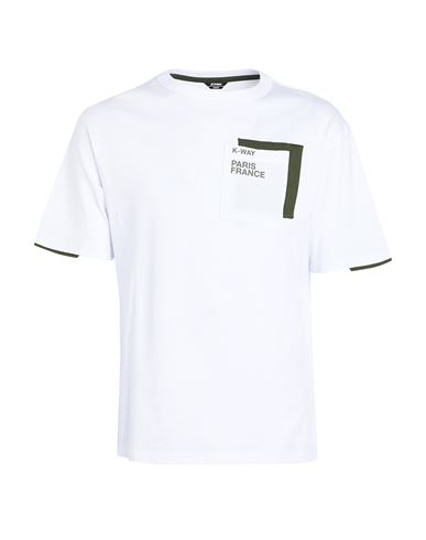 Shop K-way Man T-shirt White Size Xl Cotton