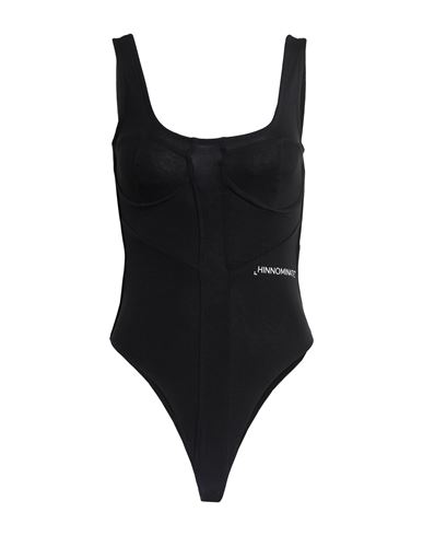 Hinnominate Woman Bodysuit Black Size Xs Cotton, Elastane In Black