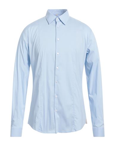 Shop Q1 Man Shirt Sky Blue Size 16 ½ Cotton, Polyamide, Elastane