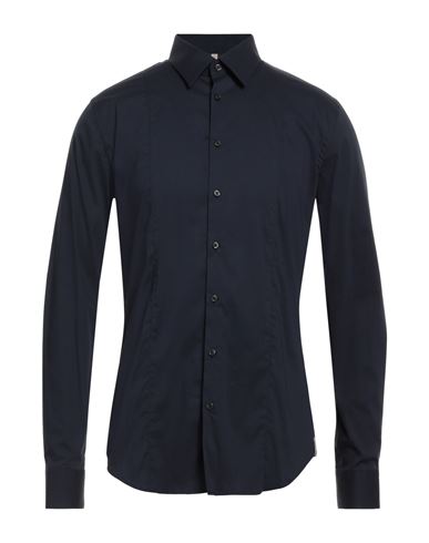 Shop Q1 Man Shirt Midnight Blue Size 16 ½ Cotton, Polyamide, Elastane