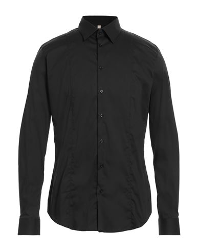 Q1 Man Shirt Black Size 16 ½ Cotton, Polyamide, Elastane