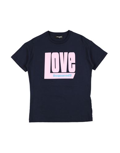 Dsquared2 Toddler Girl T-shirt Midnight Blue Size 6 Cotton In Blue