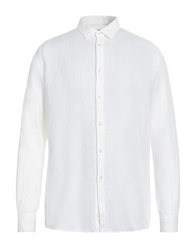 Shop Grey Daniele Alessandrini Man Shirt Ivory Size 15 ¾ Linen In White