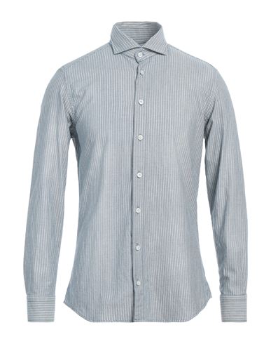 Bastoncino Man Shirt Slate Blue Size 15 ¾ Cotton