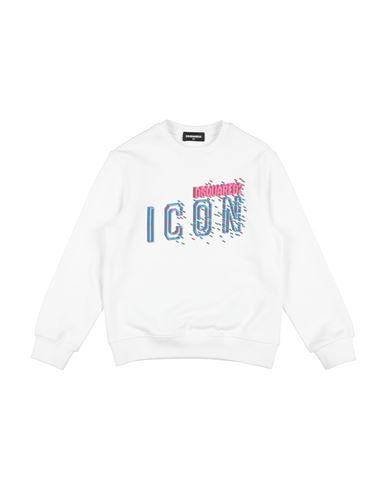 Dsquared2 Icon Toddler Sweatshirt White Size 6 Cotton, Elastane In White