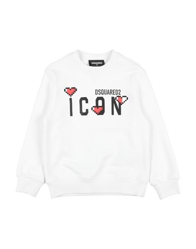 Dsquared2 Toddler Girl Sweatshirt White Size 6 Cotton, Elastane, Silicone In White