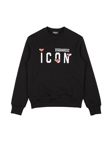 Dsquared2 Toddler Girl Sweatshirt Black Size 6 Cotton, Elastane, Silicone In Black