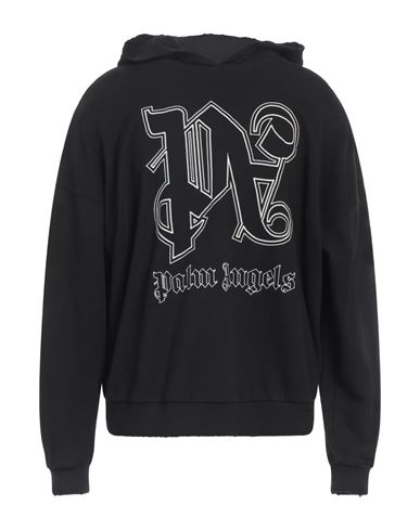 Shop Palm Angels Man Sweatshirt Black Size Xl Cotton