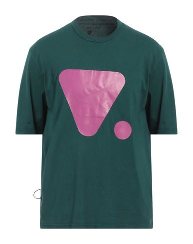 Shop Valvola. Man T-shirt Deep Jade Size Xl Cotton In Green