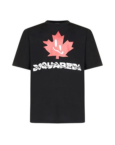 Dsquared2 Man T-shirt Black Size Xl Cotton