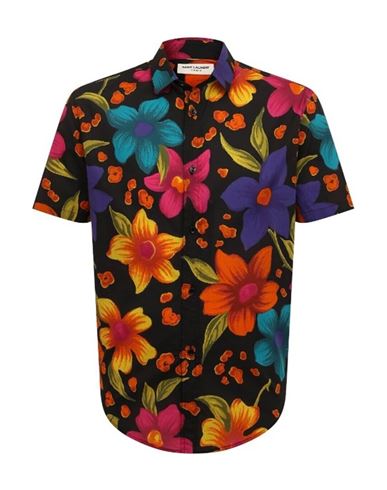 Saint Laurent Shirt Man Shirt Multicolored Size 15 ¾ Cotton In Fantasy