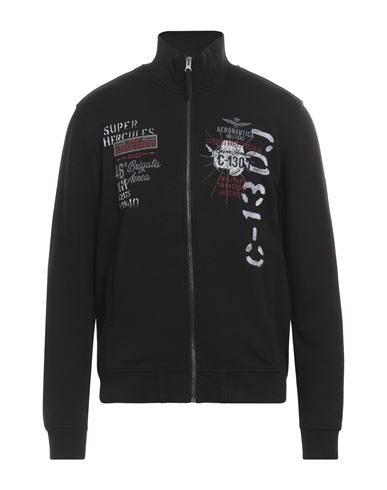 Shop Aeronautica Militare Man Sweatshirt Black Size Xxl Cotton